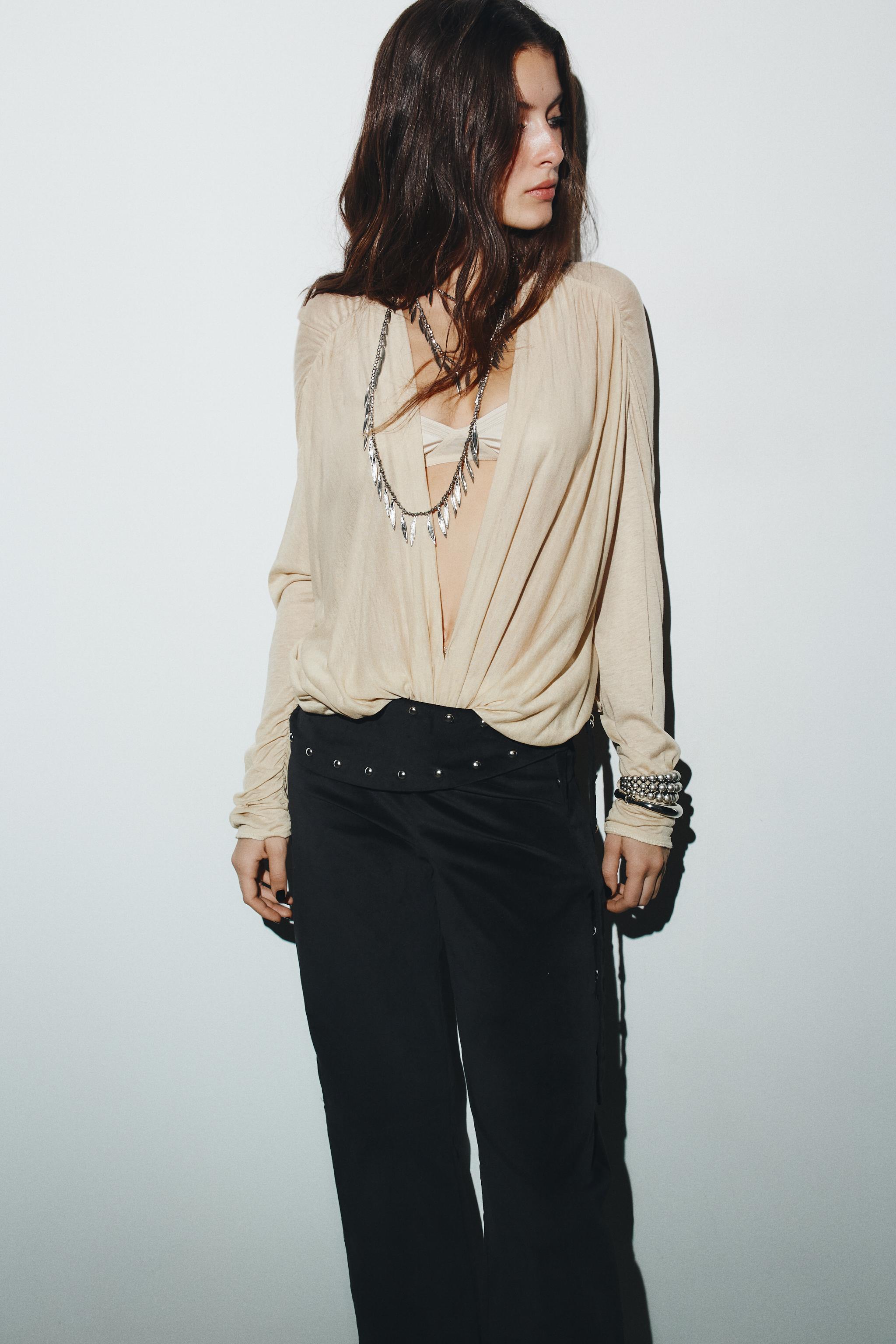 FLARE PAREO PANTS WITH STUDS